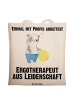 Mr. & Mrs. Panda Jutebeutel Ergotherapeut Leidenschaft mit Spruch in Creme