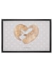 Mr. & Mrs. Panda Gummimatte Otter Herz ohne Spruch in Grau Pastell