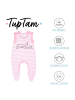 TupTam Baby Mädchen Strampler mit Fuß 3er Pack in grau/rosa