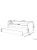 Beliani 3-tlg Tagesbett TROYES in Beige