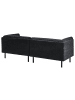 Beliani 3-Sitzer Sofa VORGOD in Schwarz - (W) 221 x (H) 76 x (L) 85 cm