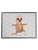 Schreibunterlage Faultier Yoga ohne Spruch in Grau Pastell