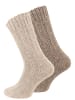 Cotton Prime® Norweger Strick-Socken 2 Paar, Unisex in beige