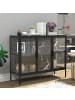 ebuy24 Vitrinenschrank FlokaL schwarz Schwarz 110 x 35 cm