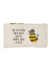 Mr. & Mrs. Panda Schminktasche Hummel flauschig mit Spruch in Weiß