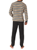 NORMANN langarm Frottee Schlafanzug Pyjama Bündchen - 82264 in orange