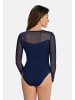 Teyli Bodysuit aus Viskose mit Netzanteil Wiillow in blau