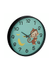 relaxdays Kinder-Wanduhr "Affe" in Türkis - Ø 29,5 cm