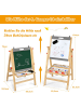 COSTWAY 3 in 1 Staffelei in Grau