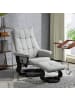 HOMCOM Relaxsessel mit Hocker in Grau 81L x 87B x 113H cm