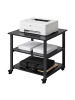 relaxdays Druckertisch in Schwarz - (B)50 x (H)53 x (T)50 cm