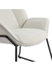 Home Nature Wohnkonzept Lounge Ohrensessel aus Flauschstoff in Weiß 55x60x80 cm