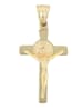 Adeliás Unisex Anhänger – Kreuz Kreuzanhänger aus Edelstahl in gold