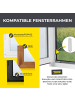 EASYmaxx Moskitonetz 2er-Set 150x130cm schwarz 12 Magnetbefestigung für Fenster Schwarz