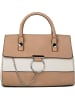 styleBREAKER Henkeltasche in Hellbraun / Creme