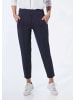 GOLDNER Kurzgröße:  Stoffhose Elegante 7/8-Schlupfhose SARA in marine