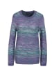 GOLDNER Kurzgröße:  Baumwollpullover mit Farbverlauf in lila / grün / gemustert