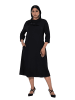 Ulla Popken Midikleid in schwarz