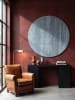 KADIMA DESIGN Teppich rund Uni rutschhemmend weich wohnlich Wohnzimmer Schlafzimmer in Blau