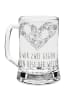 Mr. & Mrs. Panda Bierglas Mäuse Herz mit Spruch in Transparent