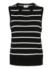 Kaffe Strickpullover KAlizza Regular fit in Black/Chalk Stripe