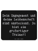 Mr. & Mrs. Panda Mouse Pad Spruch Großartiger Trainer mit Spruch in Schwarz