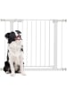 Pawhut Hunde Türschutzgitter Weiß 76-97L x 5B x 76H cm