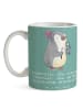 Mr. & Mrs. Panda Geschenktasse Zahnarzt Künstler mit Spruch in Meeresbrise