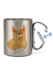 Mr. & Mrs. Panda Thermobecher Corgie ohne Spruch in Silber