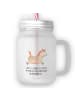 Mr. & Mrs. Panda Trinkglas Mason Jar Pferd Springen mit Spruch in Transparent