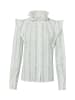 Marie Lund Bluse July in ecru hellblau