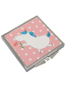 Mr. & Mrs. Panda Handspiegel Einhorn Blume ohne Spruch in Rot Pastell