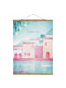 WALLART Stoffbild mit Posterleisten - Reiseposter - Spanien in Rosa