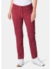 GOLDNER Kurzgröße:  Sportliche Strukturhose in elastischer Ware in rot