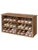 VASAGLE Schuhregal Island in Braun - (B)100 x (H)50 x (T)29.5 cm