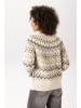 Aniston CASUAL Strickpullover in wollweiß-moosgrün-schwarz-grau