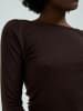 Seamless Basic T-shirt Woolen Jade in Dark Brown
