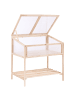 Beliani Balkongewächshaus ARANOVA in Braun/Transparent - (W) 80 x (H) 82 x (L) 58 cm