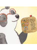 Mr. & Mrs. Panda Holzuntersetzer Igel Familie Design mit Spruch in Weiß