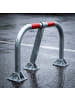 relaxdays Parkbügel in Silber/ Rot - (B)95 x (H)46 x (T)44 cm