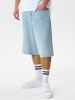 TWO SOON Jeansshorts in Light Blue Bleached Denim