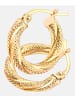 Diamant L'éternel Creolen aus 375 Gelbgold
