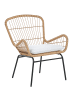 Beliani 5-tlg Bistro Set LABICO in Naturfarben/Beige/Schwarz