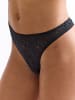 Erlich Textil  String ICONIC LACE STRING in schatten schwarz