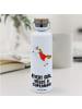 Mr. & Mrs. Panda Trinkflasche Edelstahl Einhorn Super mit Spruch in Weiß