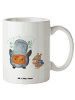 Mr. & Mrs. Panda Kaffeebecher Pinguin & Maus Wanderer ohne Spruch in Weiß