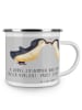 Mr. & Mrs. Panda Becher 8. Hochzeitstag Blechhochzeit mit Spruch in Heather Grey