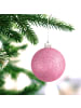 relaxdays 30-tlg. Weihnachtskugeln Set in Rosa