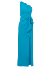 Adrianna Papell Langes Abendkleid One Shoulder Scuba Gown in Blue Azure