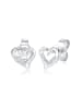 Elli DIAMONDS  Ohrringe 925 Sterling Silber Herz in Silber